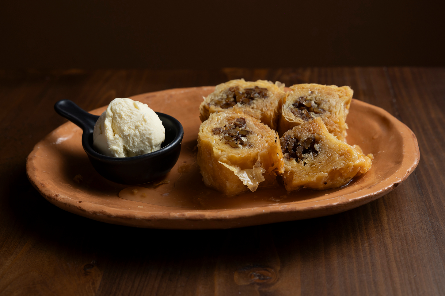 desserts-baklava-with-ice-cream